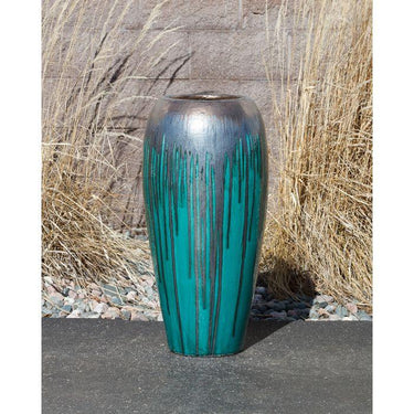 One of a Kind FNT3485 Ceramic Vase Complete Fountain Kit Vase Fountain Blue Thumb